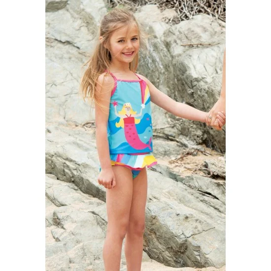 Swimwear Frugi Trevose Tankini Set Pacific Aqua Mermaid sale